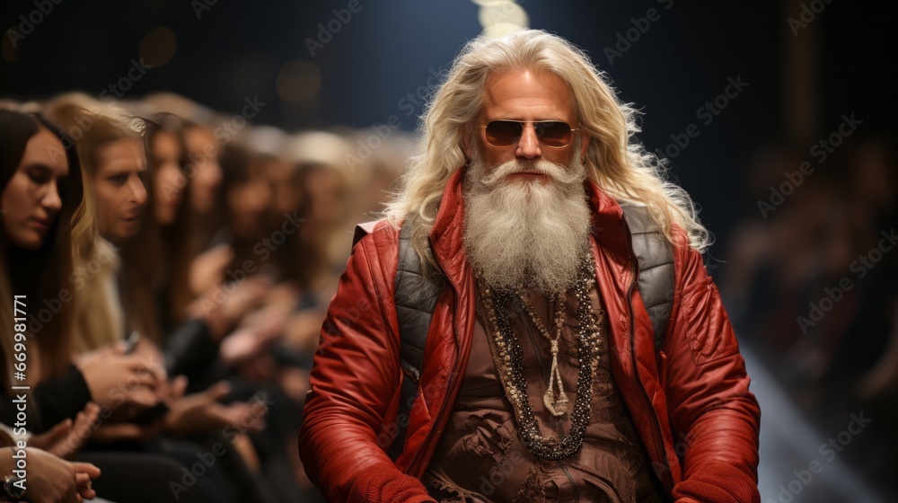 Santa Claus at the fashion show