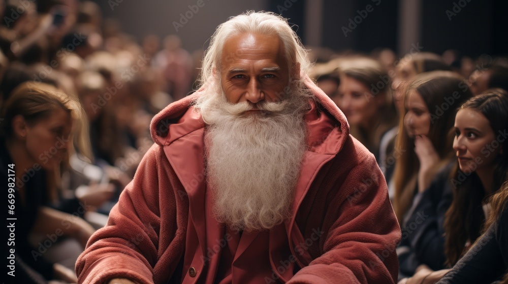 Santa Claus at the fashion show