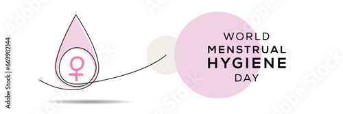 World menstrual hygiene day, Vector illustration.
