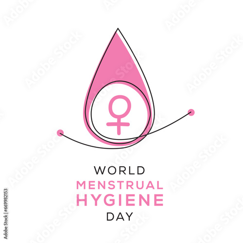 World menstrual hygiene day, Vector illustration.