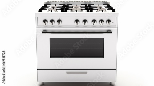 gas stove isolated on white background  generated by AI photo