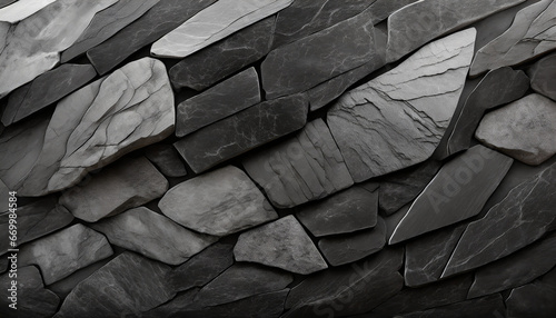 ai generated ai generative black grey brock rock marble stone wall decoration background graphic art photo