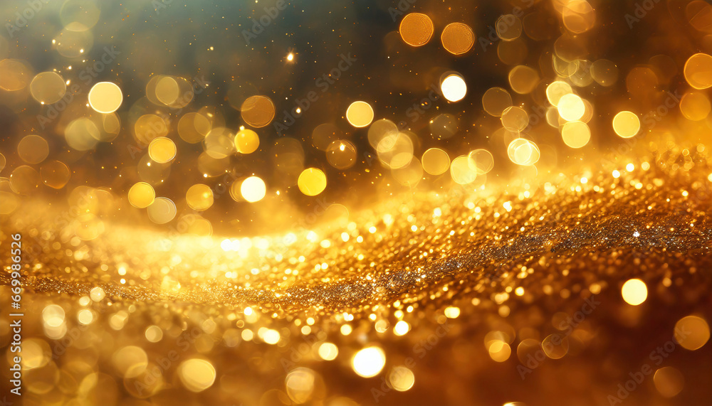 sparkling golden blur magic glitter generate ai