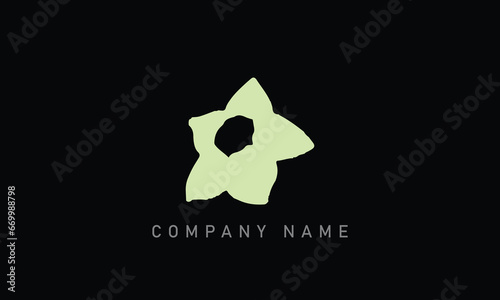 star shaped flower petal logo design