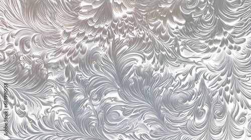 A striking wave-like silver texture with a transparent abstract background, exuding a captivating shimmer.