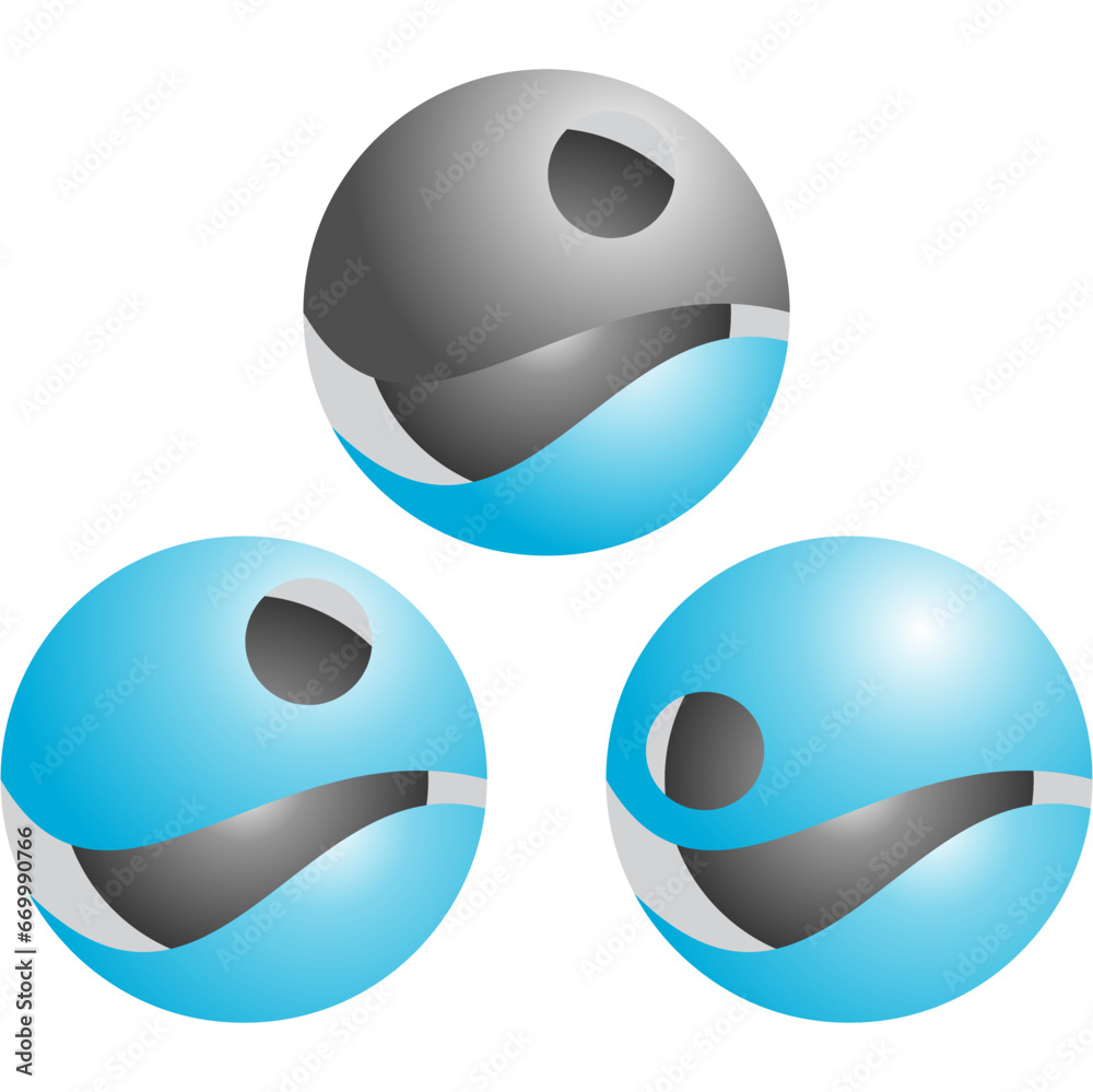 Naklejka premium Drawing 3d ball in vector