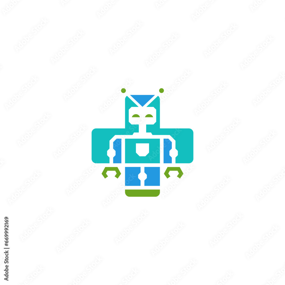 Medical robot logo design.