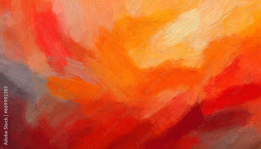 colorful oil paint brush abstract background red orange