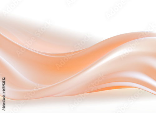 Orange 3D backgrounds with copy space for design, Abstract wave with transparent background