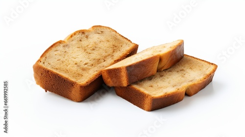 sliced bread isolated on white background generated by AI