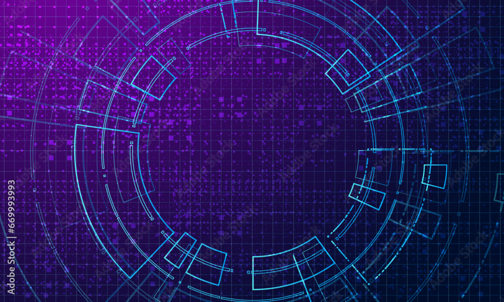 Obraz premium Sci fi futuristic user interface, HUD, Technology abstract background , Vector illustration. 