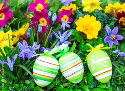 Illustration of Easter eggs