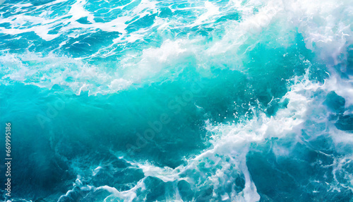abstract water ocean wave blue aqua teal texture blue and white water wave web banner graphic resource as background for ocean wave abstract backdrop for copy space text generative ai
