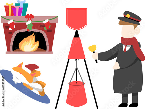 Tableau sur toile 크리스마스 아이콘