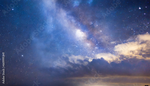 space night sky with cloud and star abstract background high quality photo