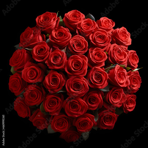 Bouquet of Red Roses  Stunning visuals of a beautifully arranged bouquet of red roses  emphasizing the timeless and romantic tradition of gifting roses on Valentine s Day