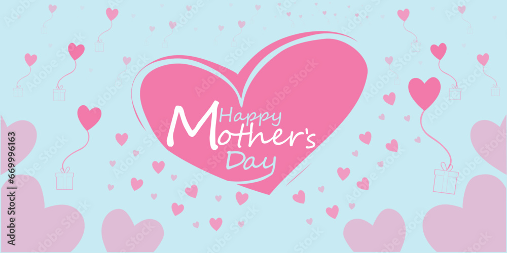 Happy Mother's Day. banner, Greeting card, poster