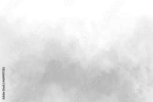 transparent smoke on white background. Fog or smoke isolated transparent special effect. White vector cloudiness, mist or smog background. Vector illustration 