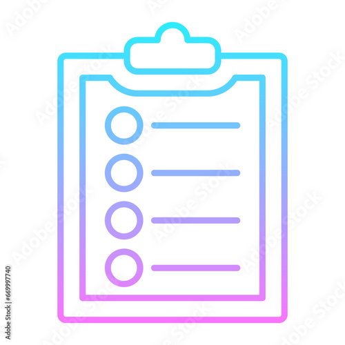 Task Sheet Gradient Icon