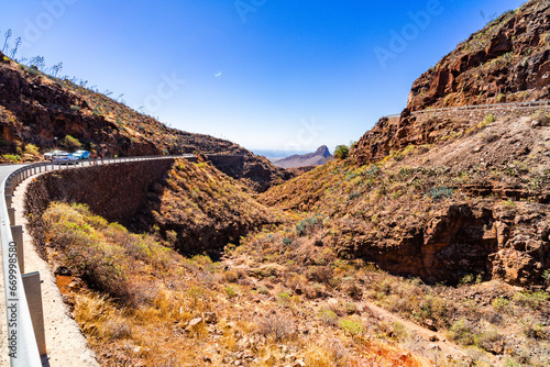 Gran Canaria Barranco de las Vacas gorge. Sight that is particularly popular with influencers!