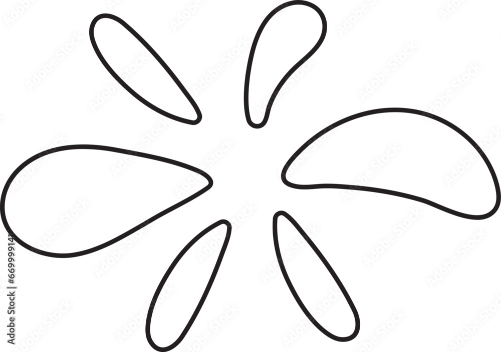 firework doodle new year element outline firework doodle new year element outline