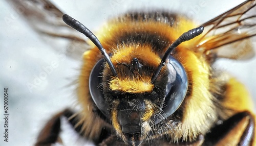 Macro Photo of a Honey Bee