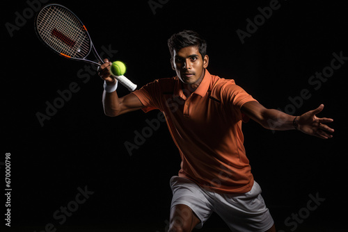 indian young player playing tennis © Neha