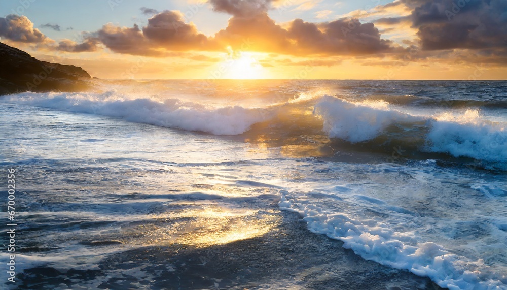 Serene Beach Landscape at Sunset