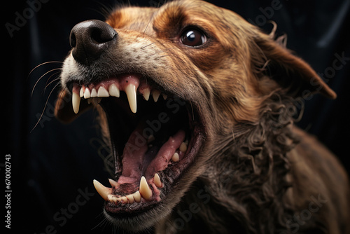 indian angry dog ​​barking