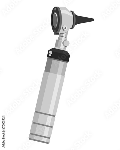 Otoscope - medical device flat illustration