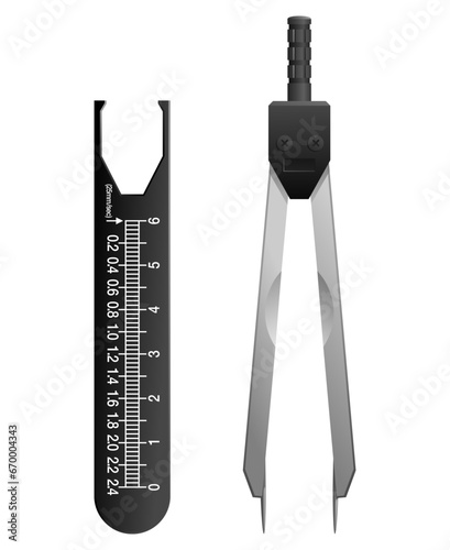 EKG Caliper - measuring tool for cardiogram