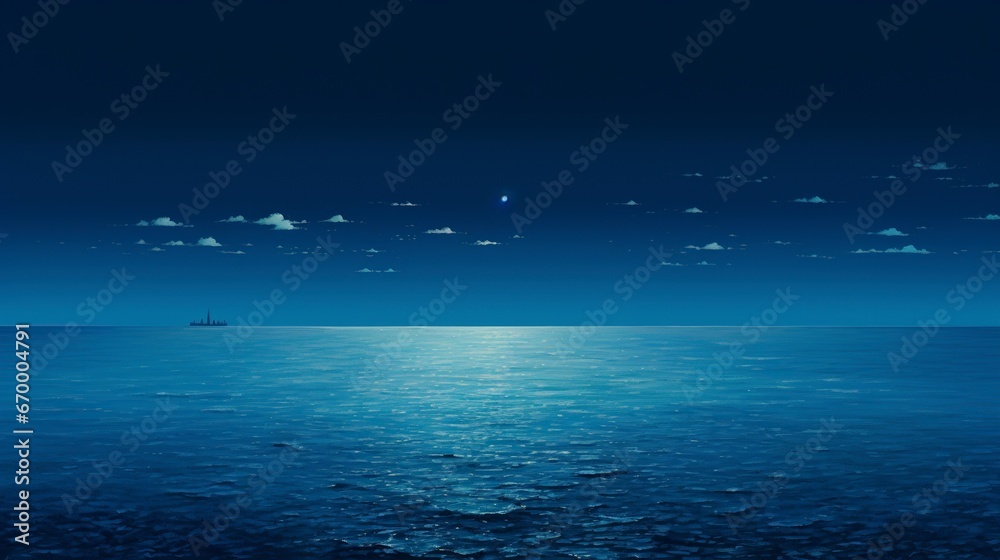 Calm Sea at Night