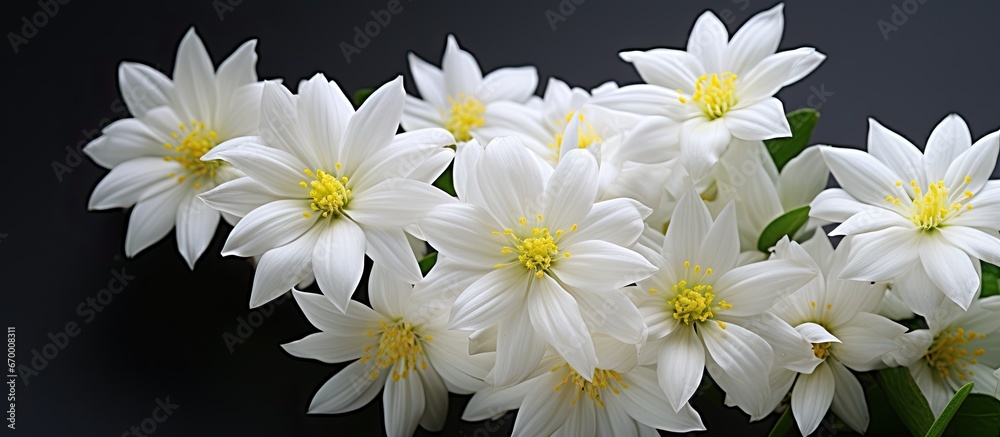 Fototapeta premium Beautiful small white flowers