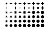starburst shape sunburst vector stars and sparkle silhouettes design elements starburst retro sale badge vector illustration