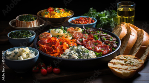 Generative ai illustration of Tapas from spain