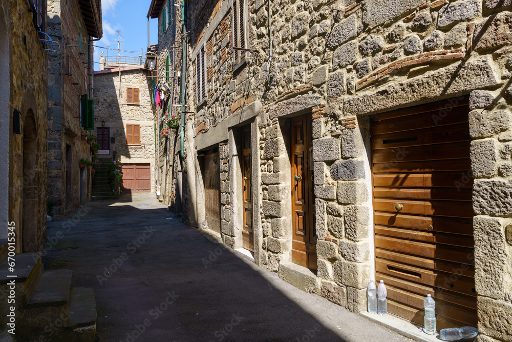 Fototapeta premium Abbadia San Salvatore, historic town in Tuscany