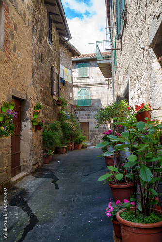 Fototapeta Naklejka Na Ścianę i Meble -  Abbadia San Salvatore, historic town in Tuscany