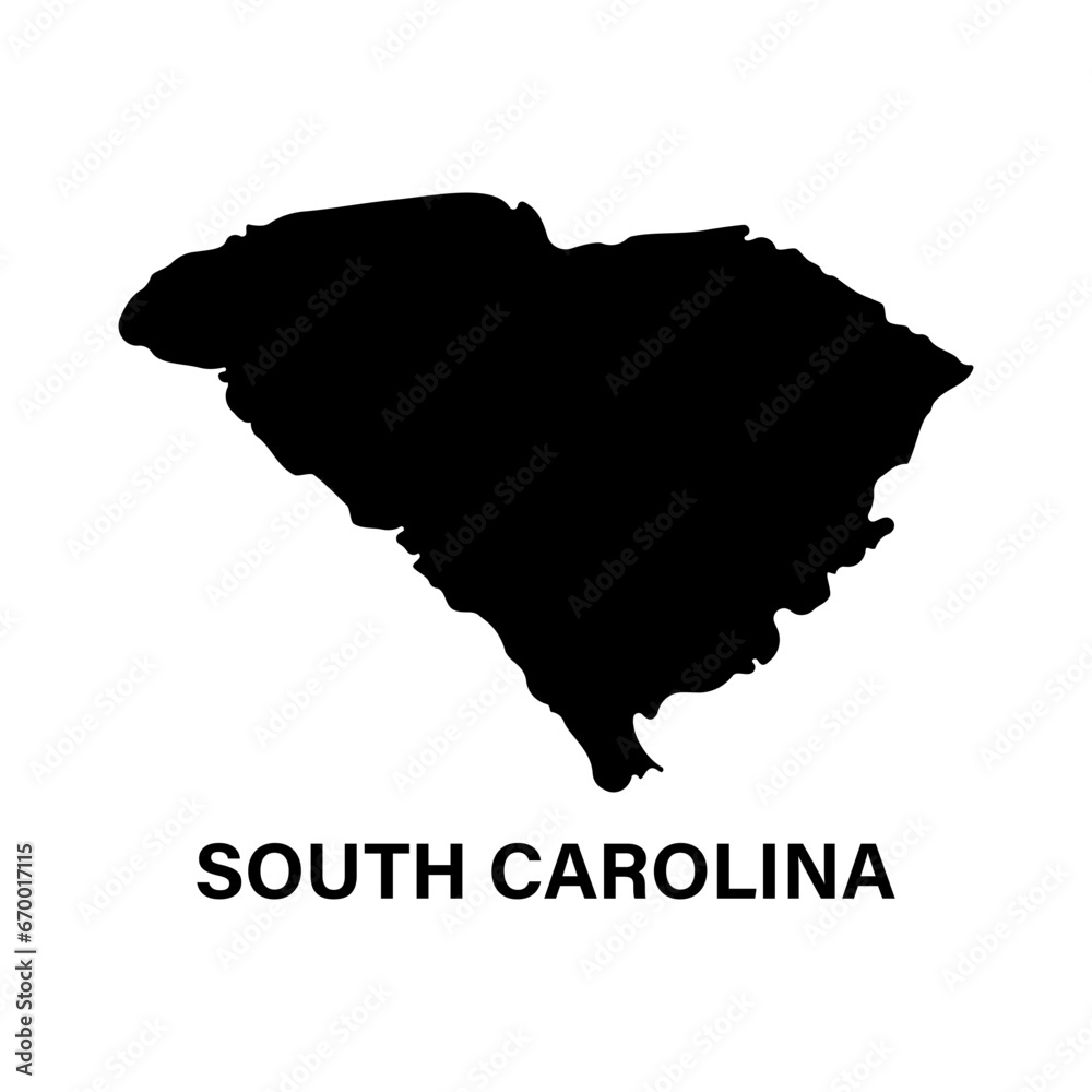 South Carolina state map silhouette icon