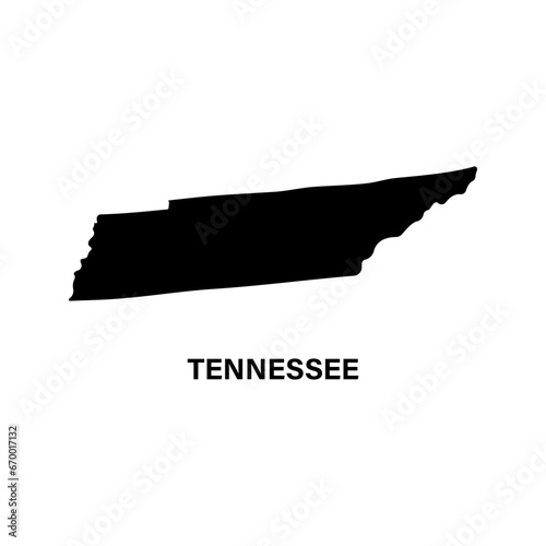 Tennessee state map silhouette icon