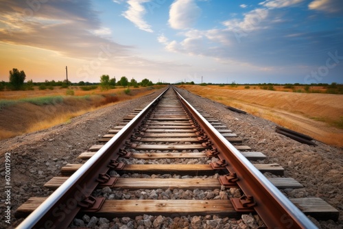 train tracks merging together, indicating unity