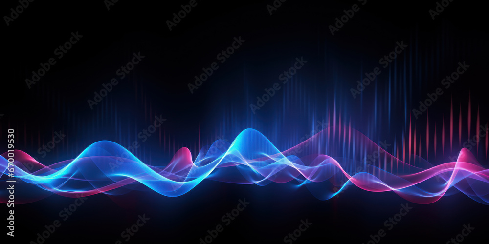 Fototapeta premium Ethereal glow emanates from a vivid, colorful wave.