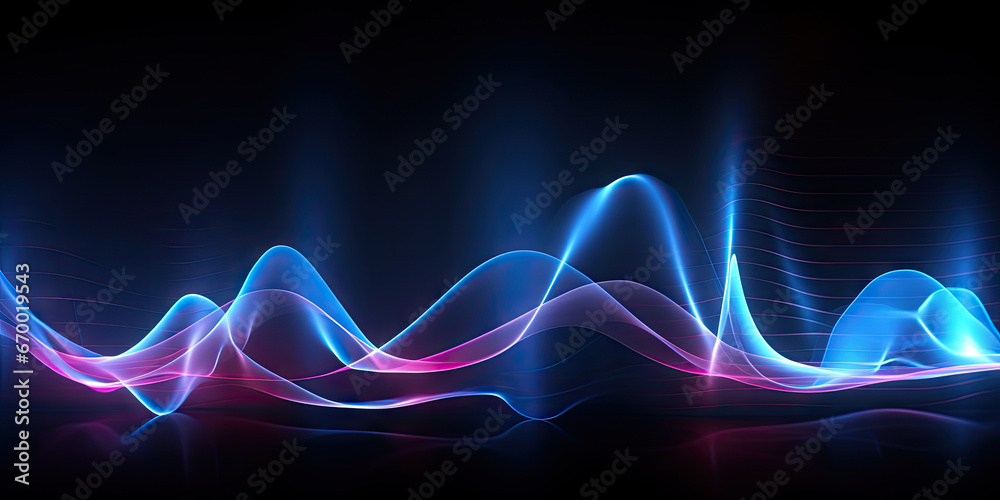 Ethereal glow emanates from a vivid, colorful wave.