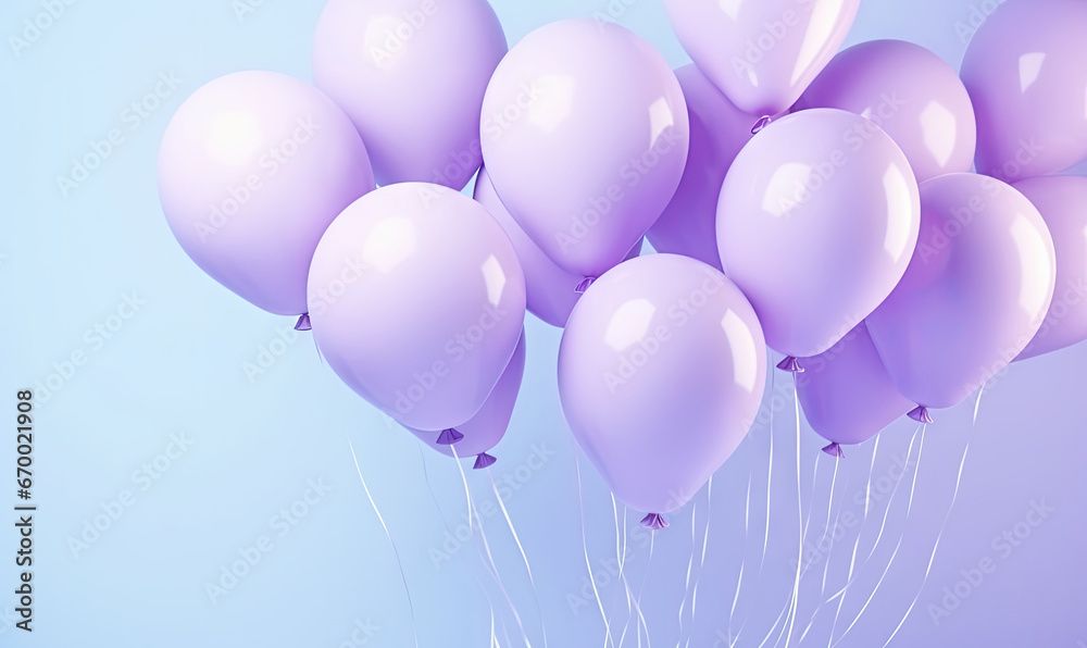 Playful white and purple balloons enhancing a festive.