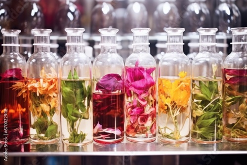 close-up of perfume ingredients undergoing purification