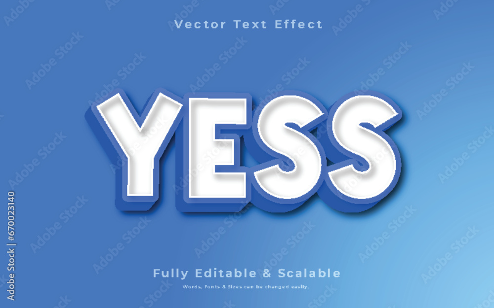 yess 3d text effect vector download yess 3d text effect vector download