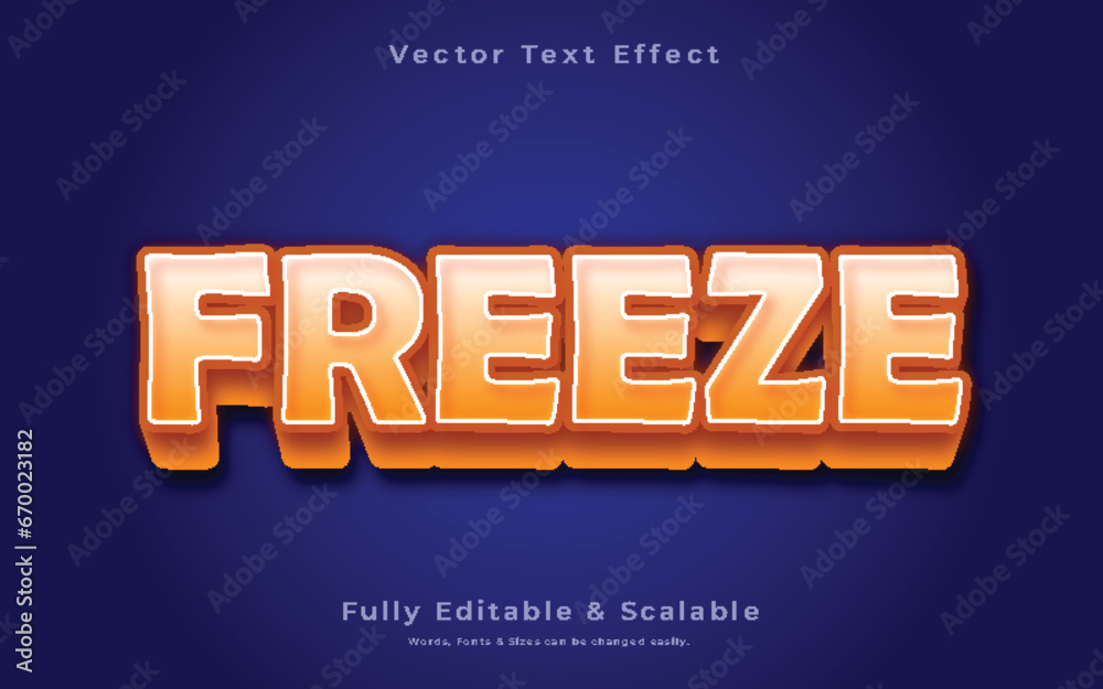 freeze 3d text effect vector download freeze 3d text effect vector download