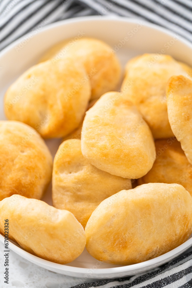 Homemade naan dippers