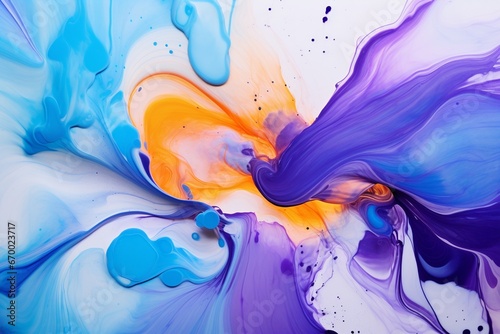 Colorful Marble Splash Ink Background in Vivid Hues