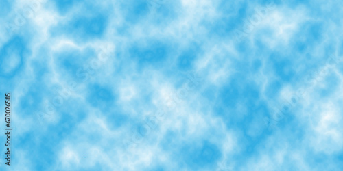 blue sky with clouds. Light sky blue shades watercolor background. Sky Nature Landscape Background. sky background with white fluffy clouds.><	