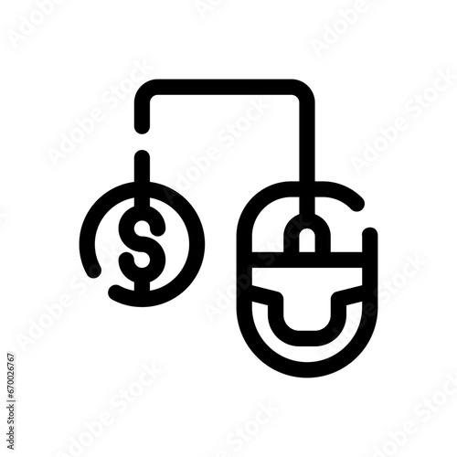 pay per click line icon